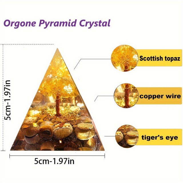 Orgonit piramida TIGROVO OKO 5cm