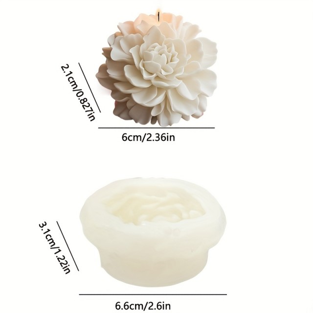 Realistični silikonski kalup za sveče s hibiskusom 