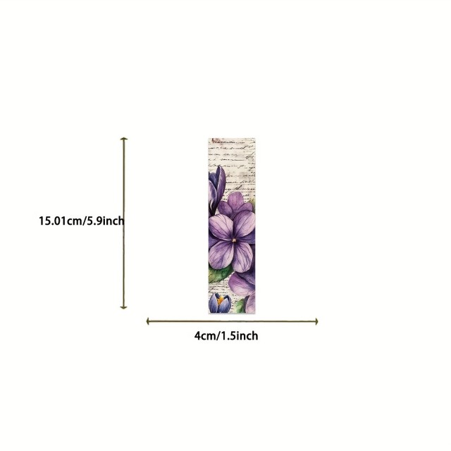 Komplet 30 vintage cvetličnih zaznamkov za knjige z živahnimi botaničnimi vzorci