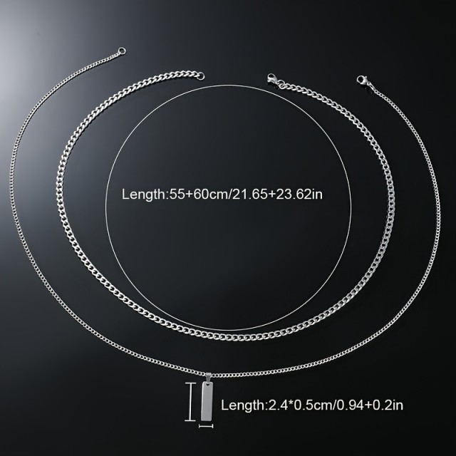 Personalizirana dvojna moška verižica z gravuro po vaših željah