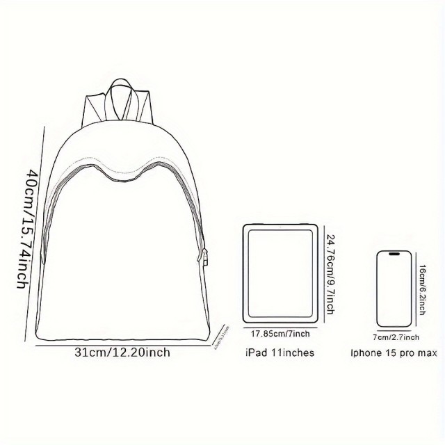 Eleganten nahrbtnik s cvetličnim potiskom