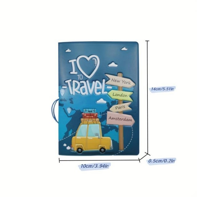 Moder etui za potni list NEW YORK, LONDON, PARIS,AMSTERDAM