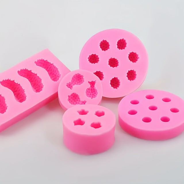 Komplet 5 silikonov v obliki sadja za mila in sveče