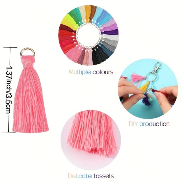 Komplet 10 pisanih cofkov za izdelavo obeskov za ključe in nakit