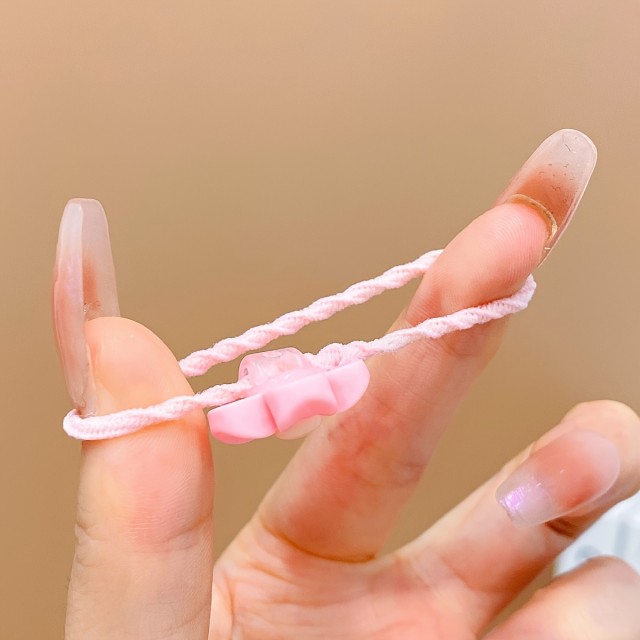 Komplet 30 dekliških gumic za lase z rožicami