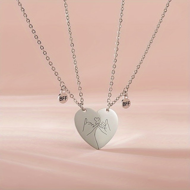 Komplet 2 personaliziranih ogrlic za najboljši prijateljici