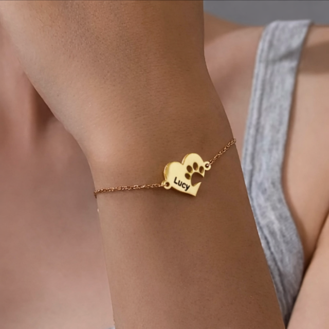 Personalizirana zapestnica nerjaveče jeklo 316 L s tačko 