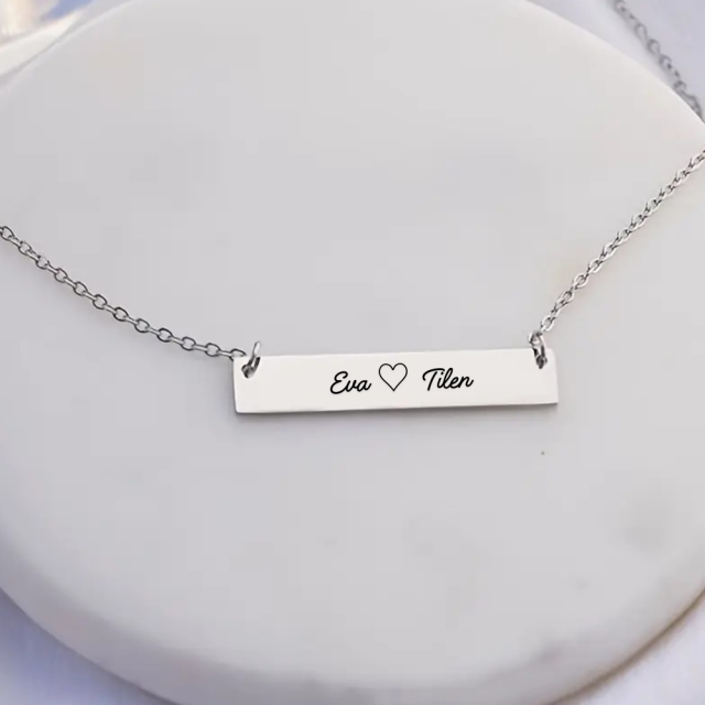 Personalizirana verižica s podolgovato ploščico in gravuro po želji