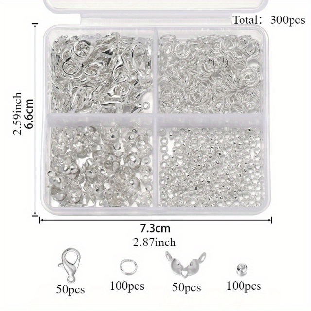 Komplet zaključkov za izdelavo nakita – 300 kosov 