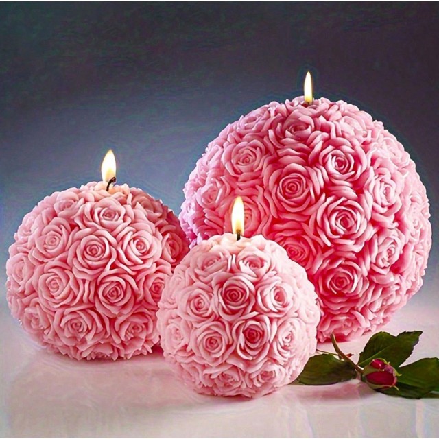 Okrogel silikonski model z vrtnicami 