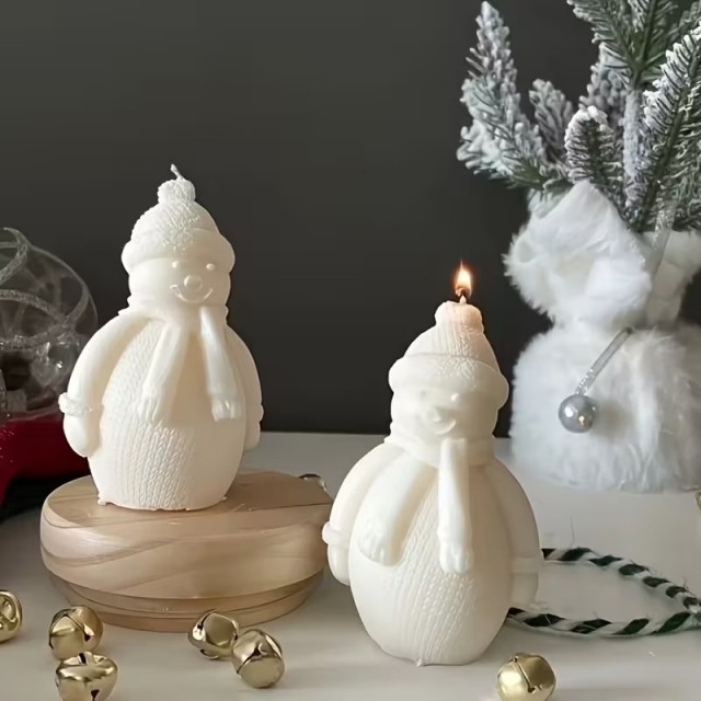 Komplet 2 silikonskih kalupov jelenček in snežak