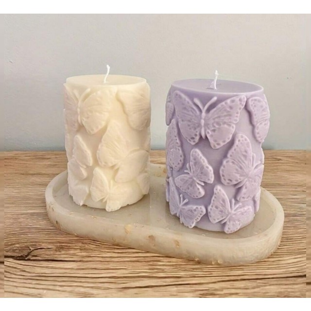 Silikonski kalup za sveče – metuljčkast motiv (3D relief)