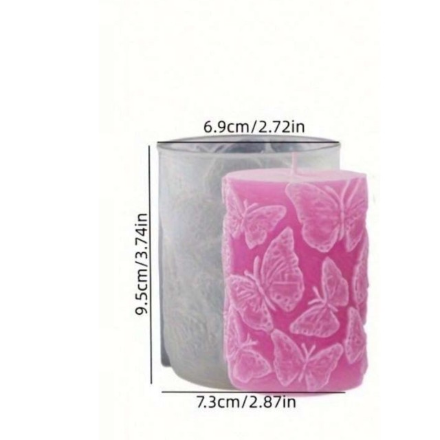 Silikonski kalup za sveče – metuljčkast motiv (3D relief)