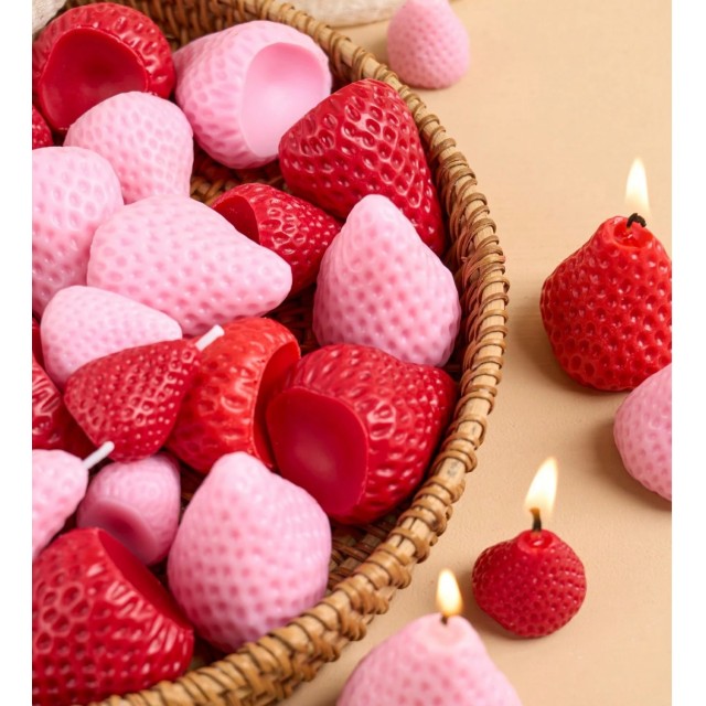 Silikonski kalup za sveče v obliki jagod (4 jagode)