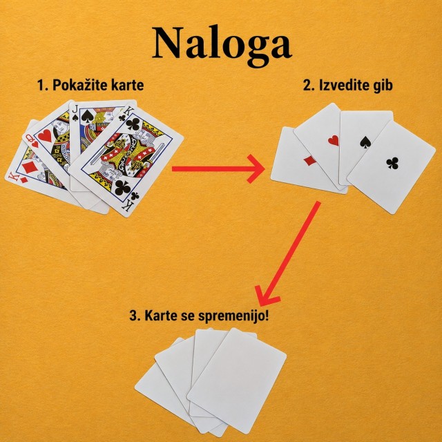 Magične karte za čarovniški trik – skrivnostno izginjanje simbolov