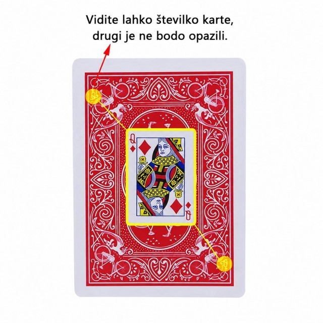 Magične označene karte za branje kart – skrivni čarovniški trik