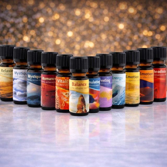 Komplet 12 eteričnih olj v 10ml steklenički, WELLNESS