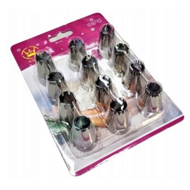 Komplet z 12 kovinskimi nastavki za dekoracijo