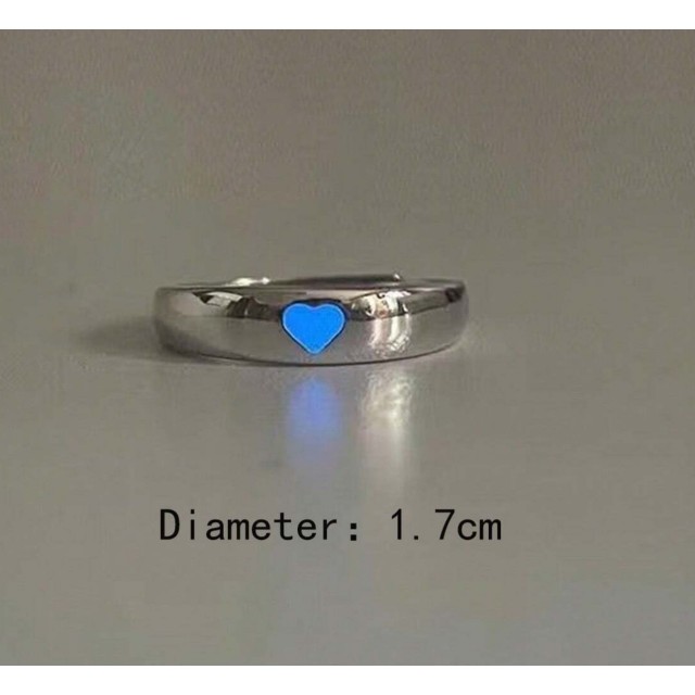 Komplet 2 odprtih prstanov ki svetita v temi 