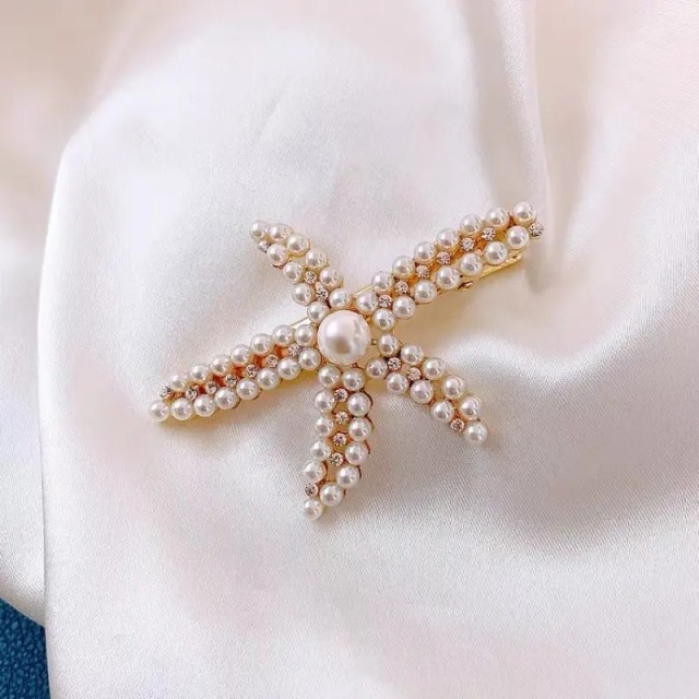 Komplet 2 kovinskih sponk v obliki morske zvezdice