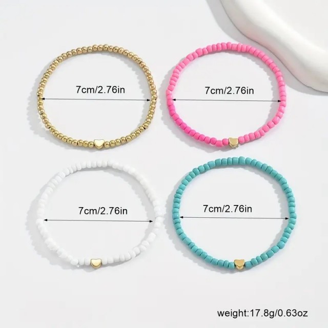 Komplet 4 pisanih zapestnic 