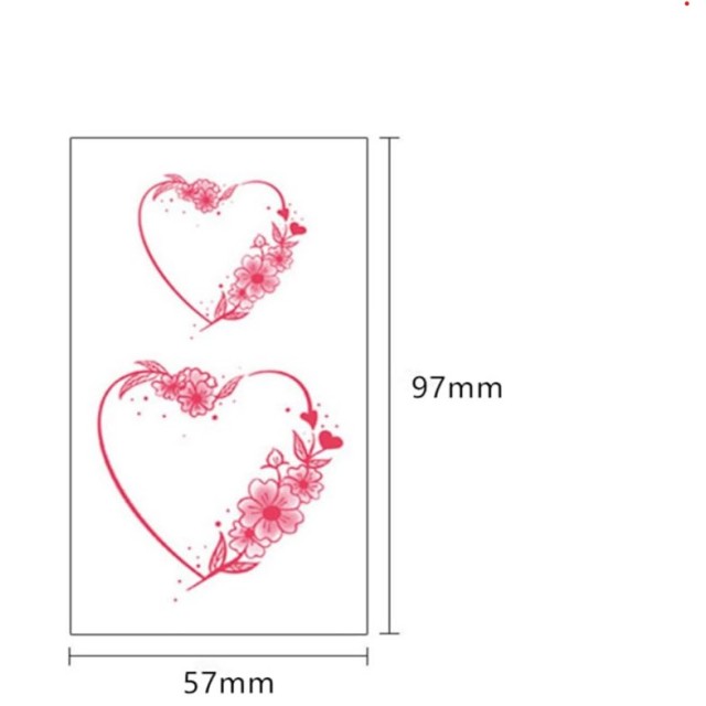 Set začasnih tatujev z roza rožicami – 30 v kompletu 