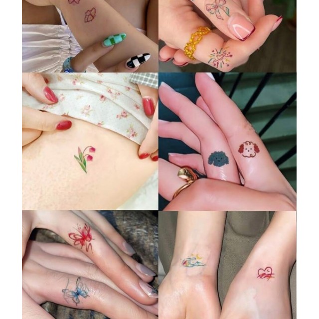 Set manjših tatujev za roke in prste 