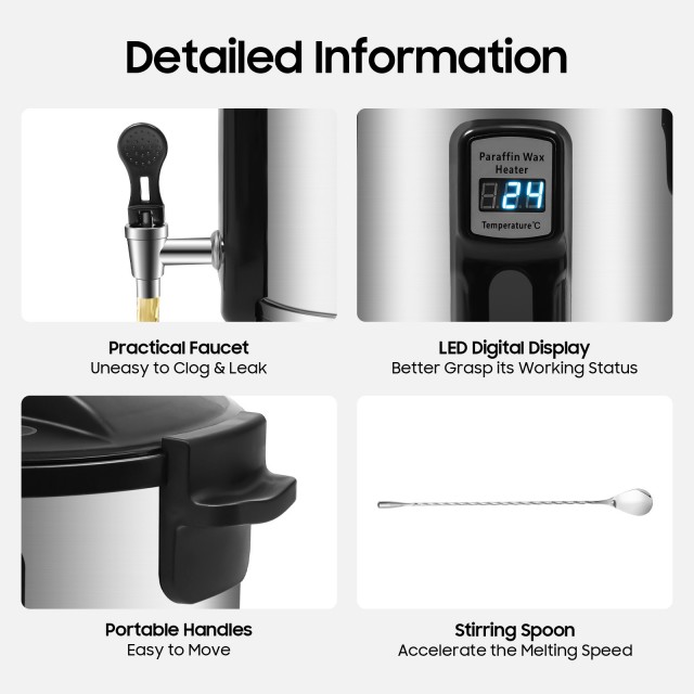 Električni talilnik voska za izdelavo sveč 8l talilec voska