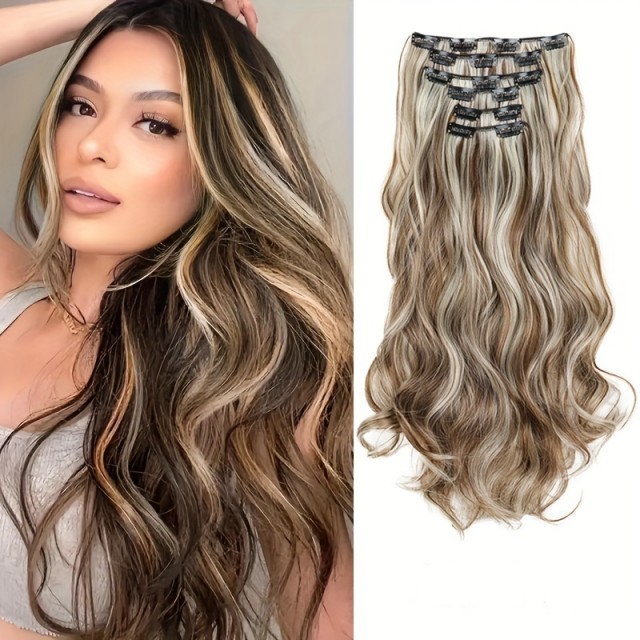 Valoviti lasni podaljški z blont prameni odporni na toploto