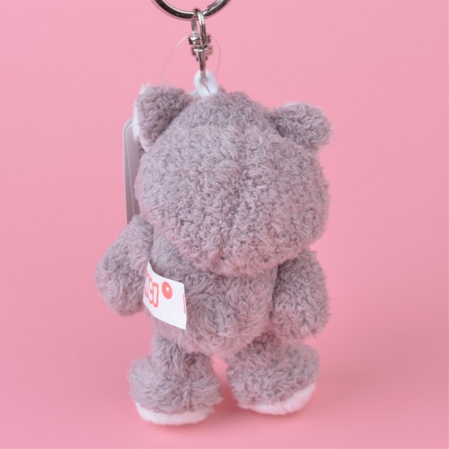 Obesek za ključe s plišasto živalco,medvedek s kapuco