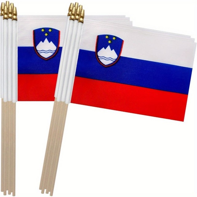 Slovenske majhne mini ročne zastave - komplet 2 mini zastav