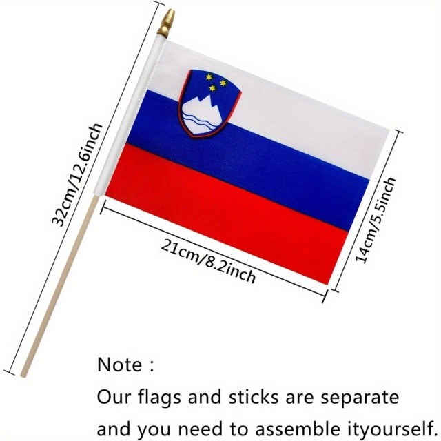 Slovenske majhne mini ročne zastave - komplet 2 mini zastav