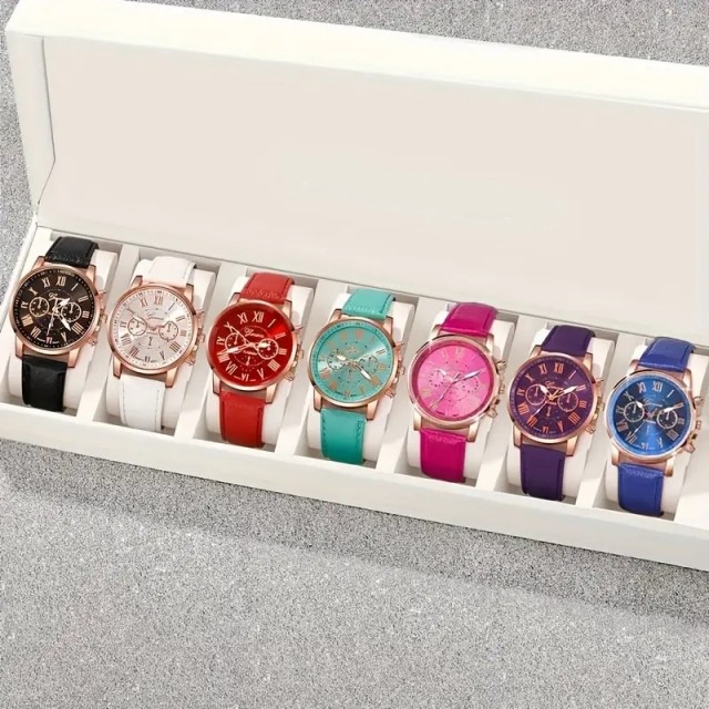 Elegantna ura z nastavljivim paskom 11 barv na voljo