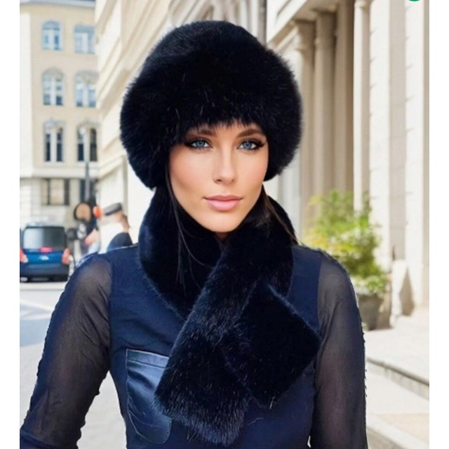 Komplet kapa in šal v mongolskem stilu 2 barvi