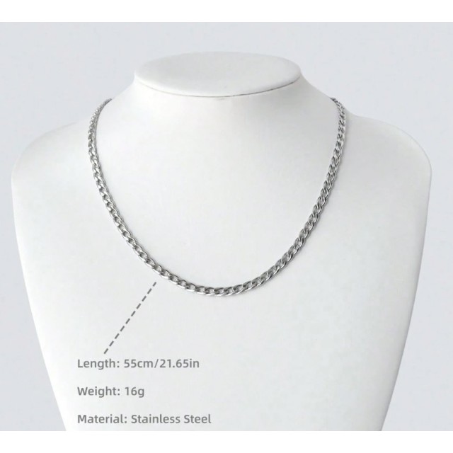 Močna jeklena verižica za moške 