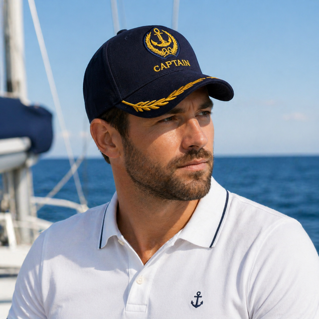 Šilt kapa temno modre barve kapitan