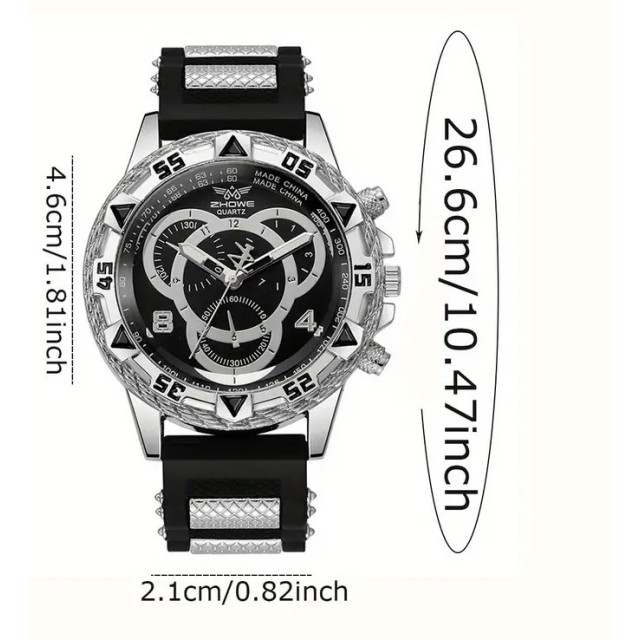 Moška športna ura – robusten dizajn s silikonskim paščkom