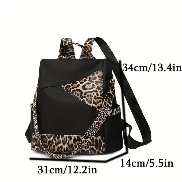 Ženski elegantni nahrbtnik tigrast vzorec