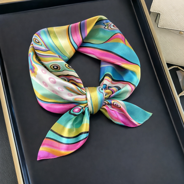 Elegantna kvadratna ruta s pisanim potiskom