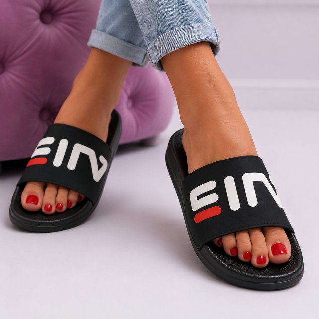 Natikači črni  modni ženski CK140 BLACK
