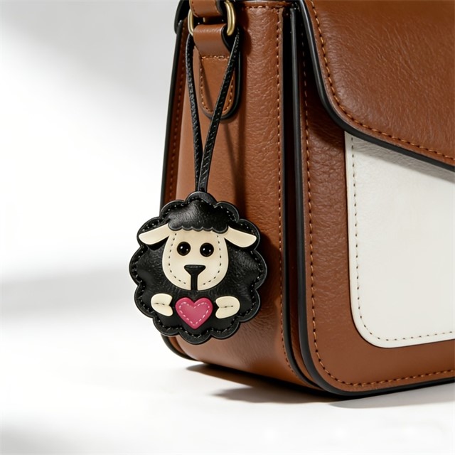 Obesek za torbico  ovčka s srčkom 