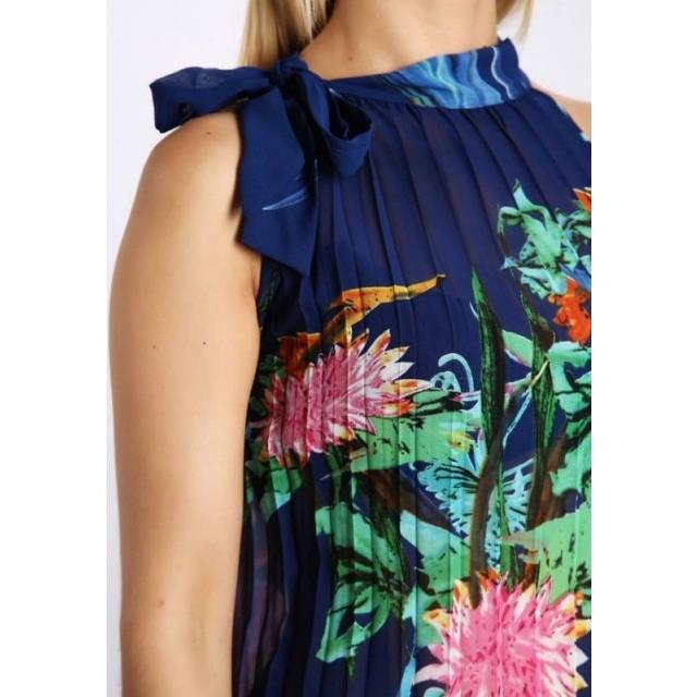 Modna obleka/tunika modre barve