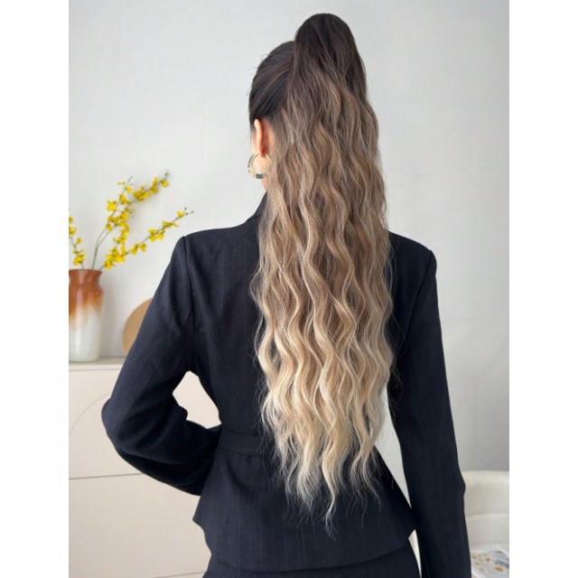 Ombre čop na klipsno dolg valovit