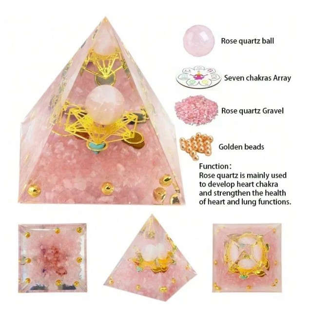 Orgonitna piramida ROŽEVEC 5cm