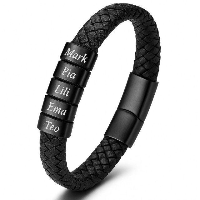 Personalizirana moška zapestnica IMENA DRUŽINE