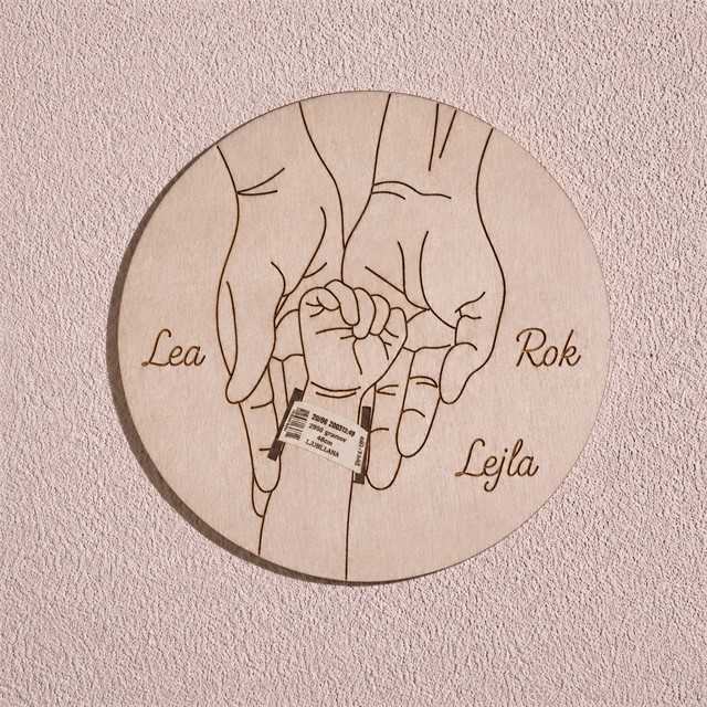 Personalizirana lesena plošča za starše ROJSTVO OTROKA