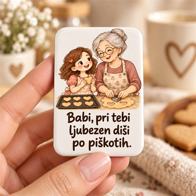 Babi, pri tebi ljubezen diši po piškotih – darilo za babico