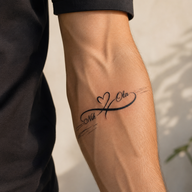 Personalizirana tattoo nalepka z vajinim imenom