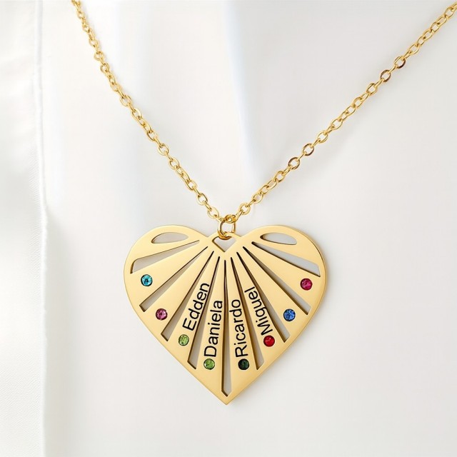 Personalizirana ogrlica s srčkom in možnostjo do 8 gravur