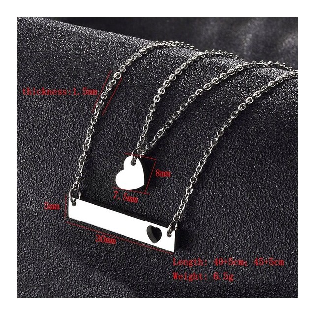 Komplet dveh personaliziranih ogrlic z osebno gravuro